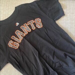 Majestic Black and Orange Giants Short Sleeve Tee